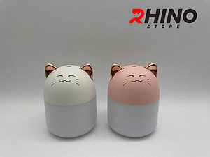 Máy phun sương tạo ẩm Rhino H903 dung tích 250ml, nhỏ gọn, không gây tiếng ồn, tích hợp đèn ngủ RGB nhiều màu - Hàng chính hãng