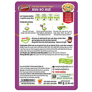 Combo 3 gói Gia Vị Hoàn Chỉnh Barona - Bún Bò Huế 80g