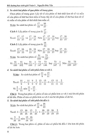 Sách Bồi Dưỡng Học Sinh Giỏi Toán Lớp 5 Theo Chuyên Đề Phân Số - Tỉ Số