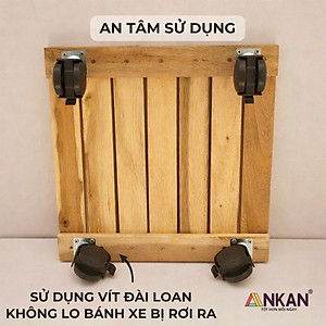 Đôn Chậu Cây Cảnh Có Bánh Xe Cỡ Lớn 35Cm Thích Hợp Đặt Chậu Cây Trong Nhà Thuận Tiện Di Chuyển Màu Vàng