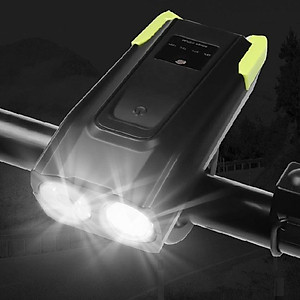 Đèn pha xe đạp có còi T6 tặng khóa xe đạp 4 số