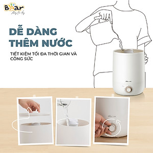 Máy Phun Sương Tạo Ẩm Bear Làm Mát Không Khí, Bộ Lọc Ion Bạc Diệt Khuẩn, Tiết Kiệm Năng Lượng JSQ-C45U1 - Hàng chính hãng