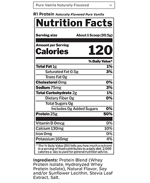 Sữa tăng cơ hương vị tự nhiên Rule 1 Protein Isolate/ Hydrolysate Naturally Flavored 1.68 - 1.72lb tặng Rule 1 Sample
