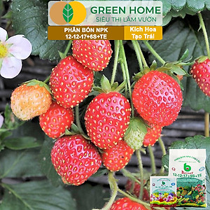 Phân bón NPK 12-12-17-6S+TE Greenhome, Better, Bao 1kg, Tăng Đậu Trái Cây Ăn Củ, Quả