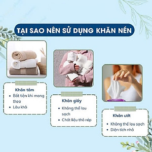 Khăn tắm nén du lịch vải cotton mềm mại thấm hút tốt, tiện lợi kích thước 70x140 cm dùng nhiều lần - compressed towel