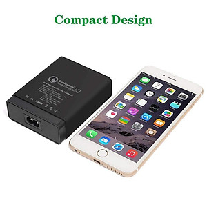 Adapter cóc củ sạc nhanh 60W 4 cổng USB & 1 cổng PD Type-C hiệu CHOETECH Q3-4U2Q cho điện thoại / máy tính bảng / Macbook / Laptop (sạc nhanh 1 cổng PD 2.0 Type-C & 1 cổng USB QC 3.0 & 3 cổng USB 2.4A, Max 6A) - hàng chính hãng