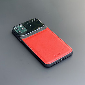 Ốp lưng da kính cao cấp dành cho iPhone 11 Pro - Màu đỏ - Hàng nhập khẩu - DELICATE