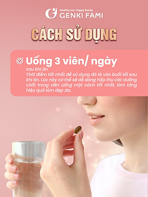 Viên Uống Trắng Da, Ngăn Ngừa Sạm Nám Từ Thiên Nhiên Shiro Hada Genki Fami Nhật Bản
