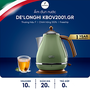 [Hàng chính hãng] Ấm đun nước siêu tốc DeLonghi Icona Vintage KBOV2001 (BG/ GR)