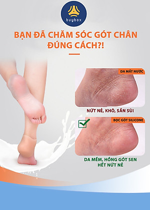 Combo 5 cặp vớ bọc gót chân silicone chống nứt nẻ chống bong tróc da và giúp làm hồng gót sen - buybox - BBPK68_5