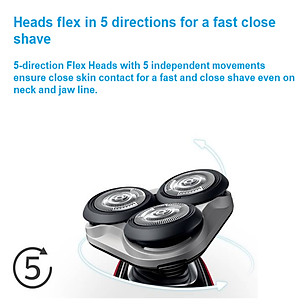 Máy cạo râu khô và ướt cao cấp Philips Norelco S5940/88 Serial 5000 có đầu tỉa để tỉa tóc mai và ria mép - HÀNG NHẬP KHẨU