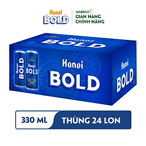 Combo 2 Thùng Bia Hanoi BOLD - Thùng 24 lon 330ml