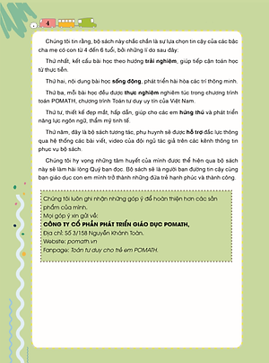 Sách POMath - Toán Tư Duy Cho Trẻ Em 4-6 Tuổi (Tập 5)