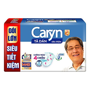 Tã Dán Siêu Thấm Caryn Gói Siêu Tiết Kiệm M40 (40 Miếng)