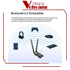 Bộ Chuyển Đổi Card WiFi PCIe TP-Link Archer TX55E Bluetooth 5.2 Wi-Fi 6 AX3000 - Hàng Chính Hãng