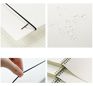 Sổ lò xo bìa trong suốt giấy kẻ ô vuông cỡ B5