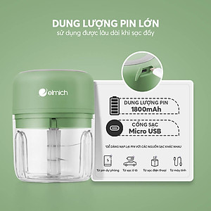 Máy xay tỏi ớt cầm tay Elmich PBE-8659 - Hàng chính hãng