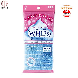 Combo Khăn tắm kỳ lưng Nhật Bản Whip's Kokubo + Bàn chà gót chân Ag+ Jabu  Made in Japan