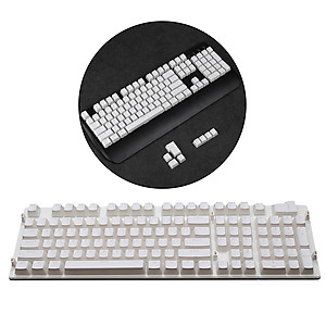 108 Keys Keycaps Double Shot PBT Pudding Keycap Set DIY for Cherry MX RGB Mechanical Keyboard, show more dazzling RGB lamp effect.