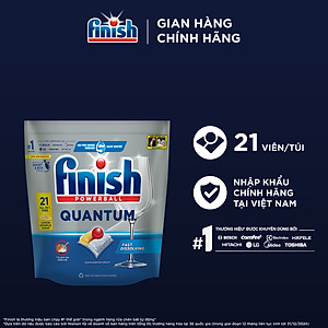 Viên rửa chén bát Finish Quantum túi 21 viên