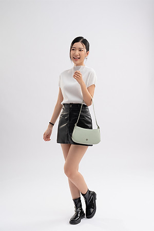 Túi Yuumy ( Thời trang nữ kiểu dáng basic size 24 - Túi đeo vai da Seasand YN228 )