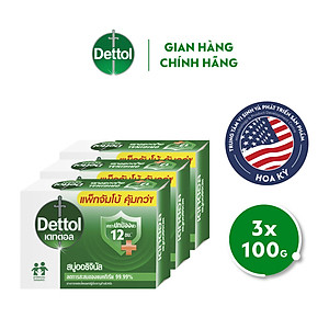 Combo 3 xà phòng Dettol kháng khuẩn 100g
