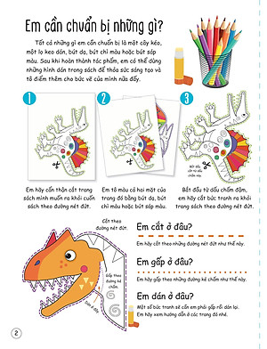 Cắt, Gấp, Tô Màu - Thế Giới Khủng Long