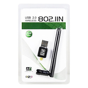 USB Wifi Vision 150Mbps Chuẩn 802.11 B/G/N Có Anten - Hàng Chính Hãng