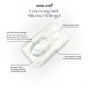 Lens trong suốt có độ cận dòng cao cấp chất liệu Silicone Hydrogel Angel Eyes độ cận 1 - 15