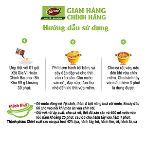 Gia Vị Bò Kho Barona 80g ươp ngon chuẩn vị không cần nêm nếm - Combo