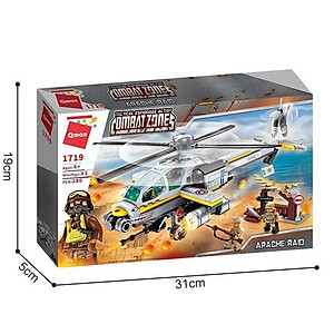 Đồ chơi lắp ghép, xếp hình cho bé trai Qman 1719 - Chiến cơ (280 chi tiết)