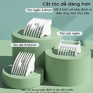 Tông đơ cắt tóc cho bé Misuta NS-M01, tặng kèm áo choàng cắt tóc cho bé, sạc 1h dùng 10 lần kèm bộ phụ kiện 9 món - Hàng chính hãng