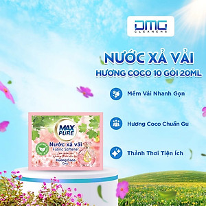 Dây 10 gói nước xả vải Maxpure hương CoCo 20ml