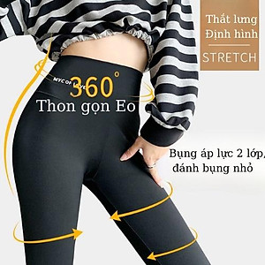 Quần Legging Nữ Dài Cạp Cao Đẹp Cao Cấp PINKAHA Nâng Mông Vải Thun Cotton Siêu Co Giãn 4 Chiều Ôm Sát