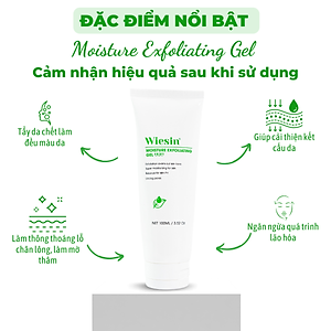 Tẩy tế bào chết cho da mặt Wiesin Moisture Exfoliating Gel 100ml - WS02