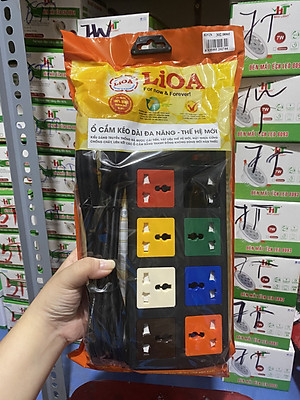 Ổ cắm kéo dài đa năng LiOA 8 ổ cắm (8D32N 8D52N 8D32WN 8D52WN)