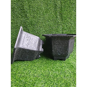 Mua chậu nhựa lục giác giả đá đen 28+21,5 | Tiki