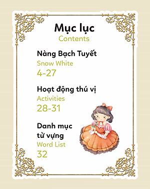 Truyện Cổ Tích Nổi Tiếng Song Ngữ Việt - Anh: Nàng Bạch Tuyết - Snow White