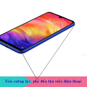Kính Cường Lực cho Xiaomi Redmi Note 7 - Full màn hình - Màu Đen - Hàng Chính Hãng