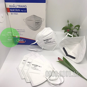 Khẩu trang Mayan PM2.5 BH9501 đệm mũi lọc kháng khuẩn than hoạt tính, Khẩu trang N95 cao cấp
