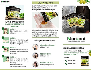 Hộp Dầu Gội Phủ Bạc Thảo Dược, Nhuộm Tóc Màu Đen Tự Nhiên, Mankani [250ml - Chính Hãng]