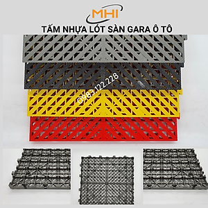 [COMBO 11] Thảm nhựa lót sàn gara ô tô MHI - Cao 2.5 cm / trung tâm chăm sóc xe ô tô, khu vực rửa xe ô tô
