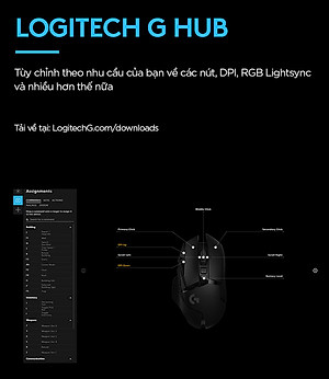 Chuột game không dây Lightspeed Logitech G502 - Hàng chính hãng