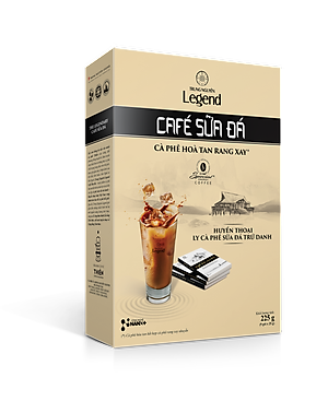 Trung Nguyên Legend - Cà phê hoà tan rang xay 3in1 Cafe sữa đá - Hộp 9 gói x 25gr