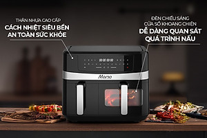 [New] Nồi chiên không dầu 2 ngăn 10L Sunhouse Mama SHD4098 - Chế độ riêng - Tiết kiệm thời gian - Công nghệ Rapid Air - Hàng chính hãng