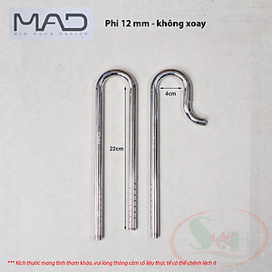 In out inox MAD phi 10, 12, 16, 19 mm CNC ống lọc thùng bể cá tép thủy sinh