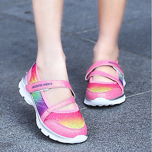 Giày Bé Gái Đa Sắc Màu Siêu Nhẹ Cho Bé Gái 3 - 12 Tuổi GA96 - Hồng