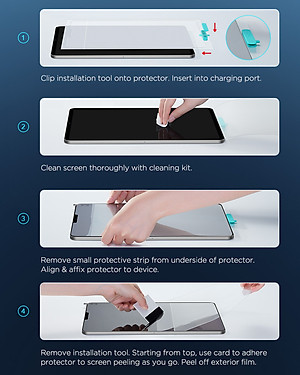 Dán màn hình cho iPad ESR Paper-like chống vân tay cho cảm giác vẽ như trên giấy thật - Hàng Chính Hãng