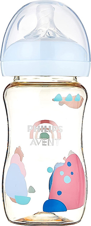 Philips Avent Bình sữa PPSU thiết kế tự nhiên 260ml cho trẻ từ 1 tháng tuổi SCF582/10