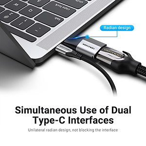 Đầu chuyển USB Type C to HDMI Vention hỗ trợ 2k, 4k60Hz - Hàng chính hãng